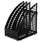 Лоток вертикальный сборный, сетчатый, 3 отделения, 245*165*285мм, черный