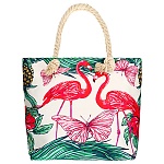 Сумка пляжная " Миленд " Два влюбленных фламинго, 45*38см