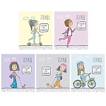 Тетрадь А5 24л клетка " ПЗБМ " Девчилить, офсет, на скобе, обложка - мелованный картон, УФ-лак, 5 дизайнов в спайке