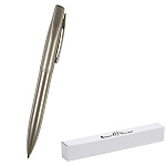 Ручка подарочная шариковая автоматическая " Bruno Visconti " Portofino синяя 1,0мм, толщина письма 0,7мм, поворотный механизм, корпус- нержавеющая сталь, цвет корпуса шампань, металлический клип, подарочная упаковка