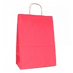 Пакет бумажный " ПЗБМ " 26*35*15см Красный, крученые ручки