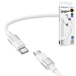 Кабель сетевой Type-C - Type-C " Borofone " BX106 белый, круглый, 1м, 60Вт, ПВХ