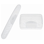 Дорожный набор " Миленд " Дуэт Прозрачный в наборе: мыльница 8,5*5*3см, футляр для зубной щетки 19,5*2*2см, пластиковый