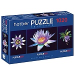 Пазлы " Hatber " 1020элементов Premium TRIPTYCH Душа цветка 90*34см, 3 картинки в 1 коробке