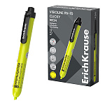 Текстовыделитель автоматический 1-3,5мм, неон, желтый, Visioline RV-70 Clicky " Erich Krause " картонная упаковка
