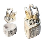 Сувенир шкатулка " Два лебедя " 9*6см полистоун