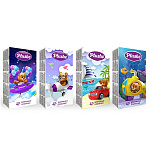 Платочки бумажные 10шт 3-сл " Plushe " Приключения, ассорти