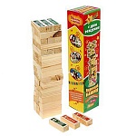 Игра настольная " Задира " Джанга Карты, состав: 54 брусочка, материал - МДФ, картонная упаковка 25*38см