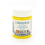 Краска акриловая " Decola " 50мл глянцевая желтая светлая