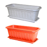 Кашпо " Милих " Балконное, L=600мм, h=150мм, 600*180мм, пластик, ассорти (без возможности выбора цвета)