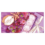 Конверт для денег " Мир открыток " 2-16 С Юбилеем! Сладких моментов, 168*83мм, рельеф, блестки, текст