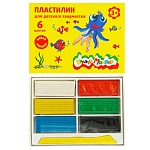 Пластилин " Каляка-Маляка " 6цв 90г со стеком, оптимальная мягкость, отсутствие запаха, картонная упаковка