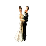 Свадебная фигурка " Молодожены " 8*2,5см полистоун