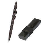 Ручка подарочная шариковая автоматическая " Bruno Visconti " San Remo синяя 1,0мм, толщина письма 0,7мм, металлический корпус, покрытие soft touch, цвет корпуса вороненая сталь, металлический наконечник, металлический клип, черная картонная коробка