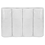 Бумага туалетная 2-слойная " Plushe " Horeca 12 рулонов со втулкой, 23м, белая, целлюлоза, 115*95мм, с перфорацией