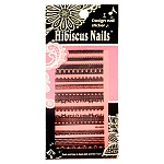 Наклейки для ногтей HD-A020 Орнамент черный 7*17см