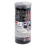 Карандаш ч/гр " Hatber " Dark Academia НВ с ластиком, ассорти, круглый, заточенный, пластиковая туба