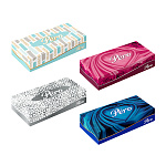 Салфетки бумажные 2-слойные " Pero " Нон-Стоп 100шт белые, в коробке, ассорти