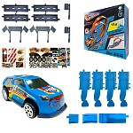 Автотрек " Track Sprint " Drag racing at 720 в наборе: машинка 7*3*2,7см, детали трассы - 20шт, наклейки, картонная упаковка 26*23*7см