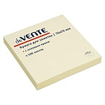 Блок самоклеящийся (стикеры) 76*76мм 100л пастель, желтый " deVente "