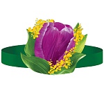 Головной убор " Империя поздравлений " 450 Тюльпан сиреневый