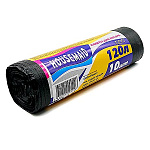 Мешки для мусора " Housemaid " 120л 10шт черные, толщина 18мкм, в рулоне, ПВД