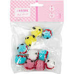 Помпоны " deVente " Smile, ассорти пастель, 25мм, 10шт