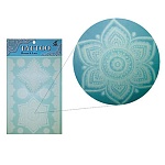 Флэш тату 15*25см Цветочный орнамент, индивидуальная упаковка, европодвес