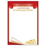 Благодарность классному руководителю А4 9-19 " Мир открыток " мелованная бумага 150г/м2, без отделки, название