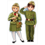 Набор оформительский " Праздник " 975 А1 Маленькие защитники, 2шт, глянцевый УФ-лак