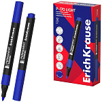 Маркер " Erich Krause " P-170 light синий 2,5мм, пулевидный наконечник перманентный
