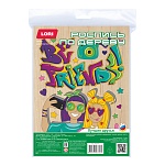 Роспись по дереву " Lori " Картина. Уличный стиль. Лучшие друзья, в наборе: деревянная заготовка, краски, кисть, картонная упаковка