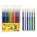 Фломастеры " Каляка-Маляка " 12цв смываемые, на водной основе, круглые, с блестками, вентилируемый колпачок, блистер, европодвес