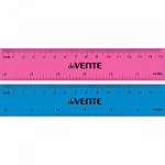 Линейка пластиковая "deVENTE" 16 см, с индивидуальной маркировкой, полупрозрачная цветная