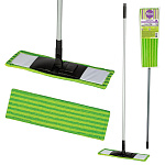 Швабра " Master Fresh " Parlo, плоская 40*10см, универсальная,  рукоятка 115см, микрофибра бархат