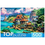 Пазлы " TOPpuzzle " 500элементов Прибрежный домик 48,1*34см, картонная упаковка 15,1*19*6,5см
