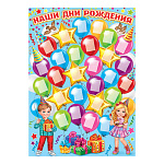 Плакат " Мир открыток " 0-02 А2 Наши Дни Рождения