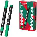 Маркер " Erich Krause " P-170 light зеленый 2,5мм, пулевидный наконечник перманентный