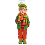 Плакат фигурный " Мир открыток " 0-35 Мальчик в осенней одежде, 192*555мм