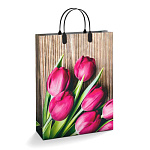 Пакет ПЭ " Интерпак " с пластиковой ручкой МП, 30*40см 150мкм Идеал