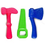 Игровой набор " Росигрушка " Маленький столяр в наборе: молоток, пила, топор, в сетке