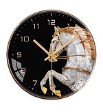 Часы настенные " Миленд " d=30см Символ года- Лошадь, без защитного стекла, питание от 1 батарейки АА, батарейки в комплект не входят, материал- МДФ, пластик, картонная упаковка