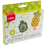 Фигурки из бисера " Lori " Ананас, авокадо, бисер, проволока, инструкция, картонная упаковка, европодвес
