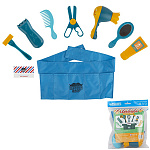 Игровой набор " Совтехстром " Барбершоп, от 3 лет, в наборе: 9 предметов, машинка для стрижки, бритвенный станок, пояс, фен, зеркало, расческа-гребень, гель для бритья, ножницы, визитка