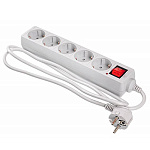 Сетевой фильтр " Buro "  1,5м 5 розеток, 7А, без защитных шторок, защита от короткого замыкания, защита от перегрева, серый