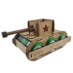 Мини-бар для пива " Танк " Боекомплект для трех банок пива и деликатесов, сборный, 175*290*155мм