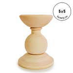 Деревянная заготовка из липы " Мастерская РуТвор " Подставка под яйцо, h= 50мм d=50мм