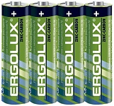 Батарейка R-06 SR4(АА) Ergolux солевая, в спайке, цена за 1 шт