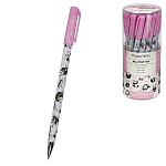 Ручка шариковая " Bruno Visconti " HappyWrite. Панды, синяя 0,5мм толщина письма 0,38мм, пластиковый корпус, покрытие soft-touch, цвет корпуса - белый с рисунком, металлический наконечник, сменный стержень, колпачок с клипом, пластиковый тубус