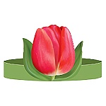 Головной убор " Империя поздравлений " 450 Красный тюльпан, без отделки